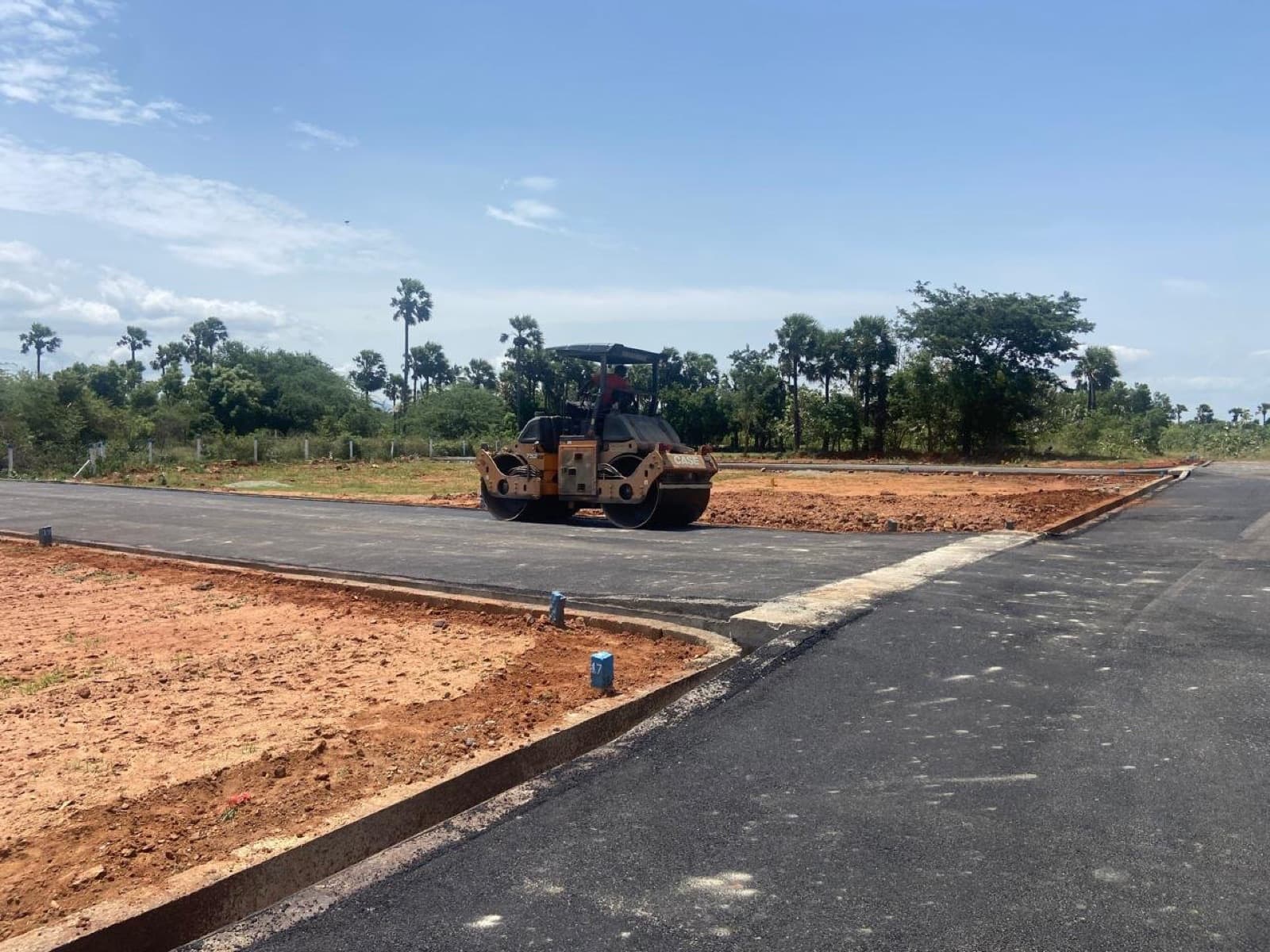 Finished road and plot edges