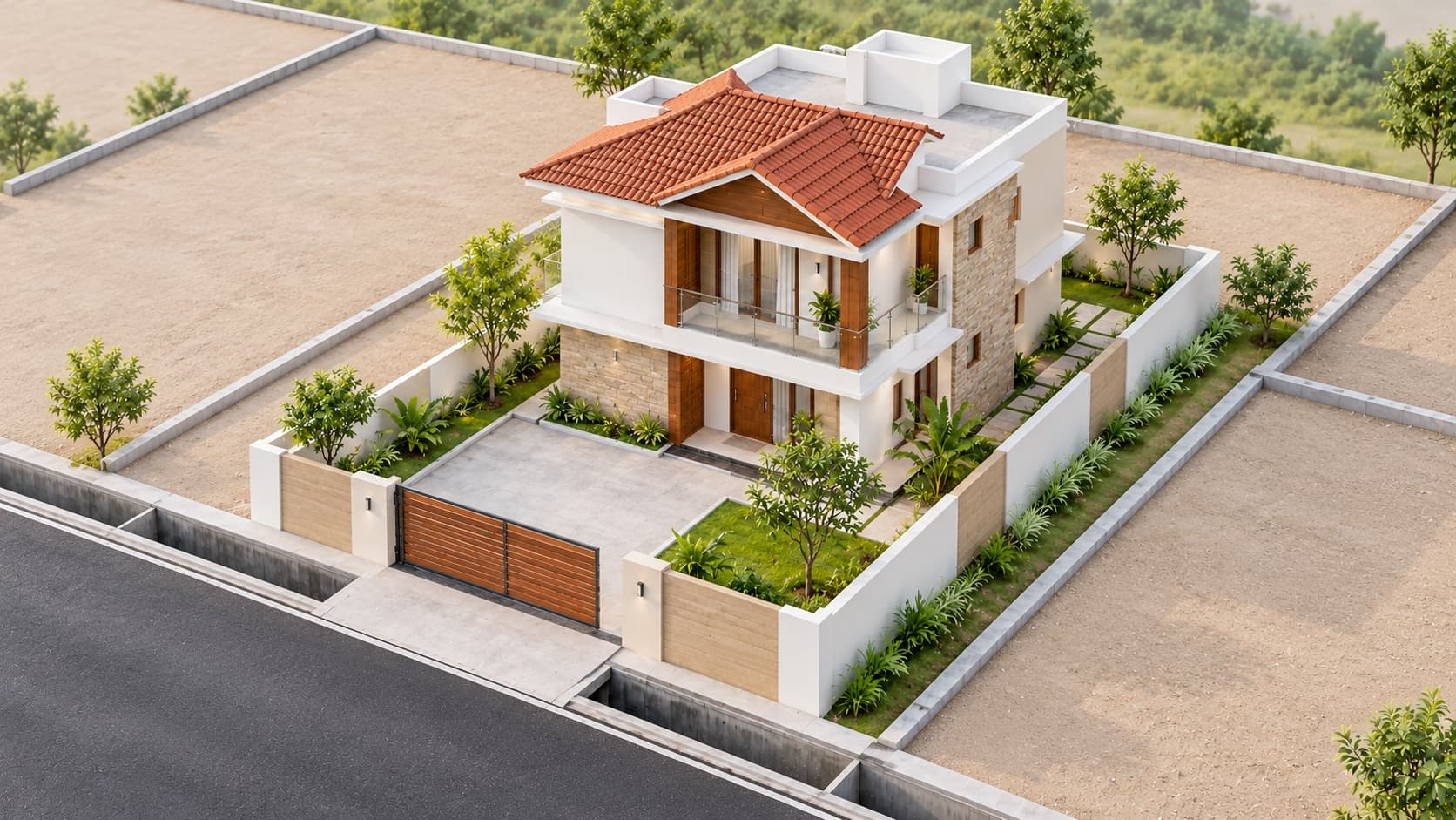 விஜயா கார்டன்ஸில் 4 சென்ட் மனையில் கட்டப்பட்ட வீடு